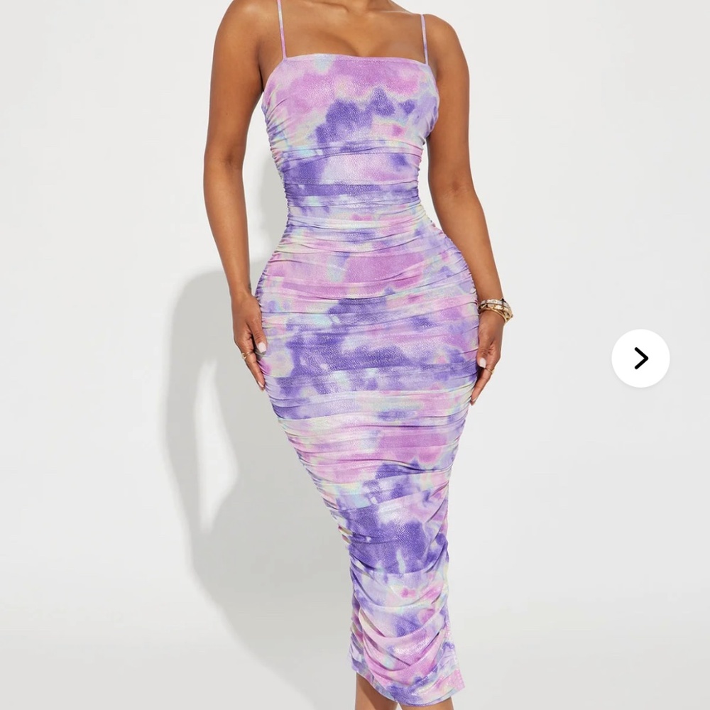 The Hamptons Mesh Midi Dress - Lavender